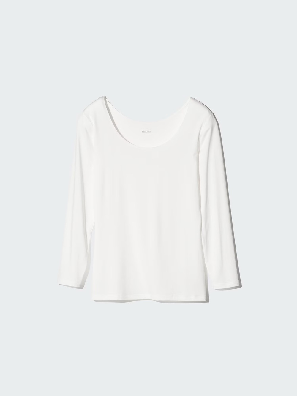 uniqlo heattech cotton scoop neck long sleeve shirt size S white - Picture 4 of 4